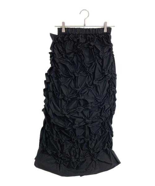 machatt（マチャット）machatt (マチャット) シャーリングタフタロングスカート ブラック サイズ:Fの古着・服飾アイテム