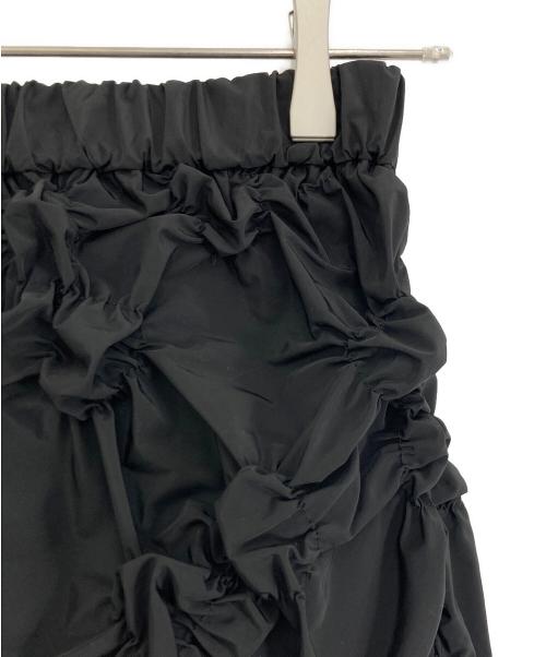 machatt（マチャット）machatt (マチャット) シャーリングタフタロングスカート ブラック サイズ:Fの古着・服飾アイテム