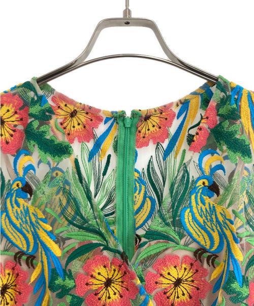 GRACE CONTINENTAL（（グレースコンチネンタル）GRACE CONTINENTAL (グレースコンチネンタル) ボタニカルパロットワンピース グリーン サイズ:36の古着・服飾アイテム