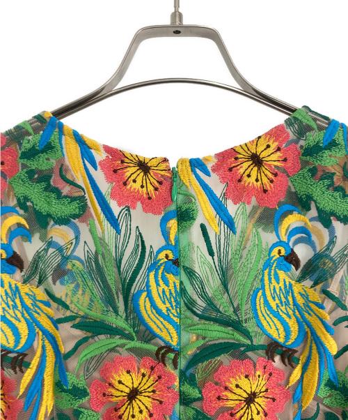 GRACE CONTINENTAL（（グレースコンチネンタル）GRACE CONTINENTAL (グレースコンチネンタル) ボタニカルパロットワンピース グリーン サイズ:36の古着・服飾アイテム