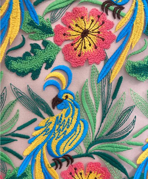 GRACE CONTINENTAL（（グレースコンチネンタル）GRACE CONTINENTAL (グレースコンチネンタル) ボタニカルパロットワンピース グリーン サイズ:36の古着・服飾アイテム