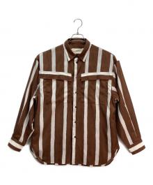 TODAYFUL（トゥデイフル）の古着「Stripe Pocket Shirts」｜ブラウン