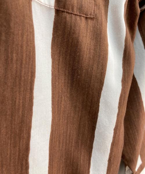 TODAYFUL（トゥデイフル）TODAYFUL (トゥデイフル) Stripe Pocket Shirts ブラウン サイズ:Fの古着・服飾アイテム