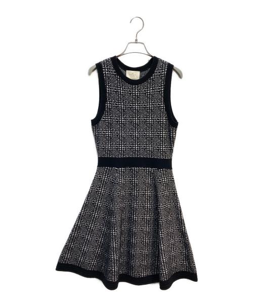 Kate Spade（ケイトスペード）Kate Spade (ケイトスペード) mod plaid sweater dress ブラック サイズ:XSの古着・服飾アイテム