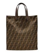 FENDIフェンディ）の古着「FENDI ズッカ トートバッグ」｜ベージュ×ブラウン