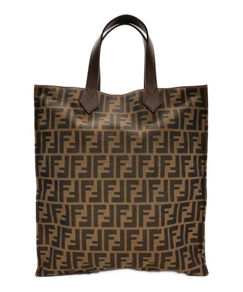 FENDI（フェンディ）FENDI (フェンディ) FENDI ズッカ トートバッグ ベージュ×ブラウンの古着・服飾アイテム