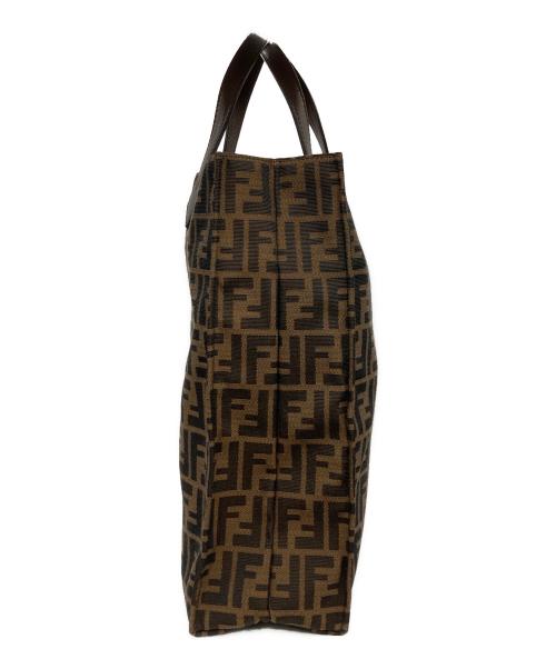 FENDI（フェンディ）FENDI (フェンディ) FENDI ズッカ トートバッグ ベージュ×ブラウンの古着・服飾アイテム