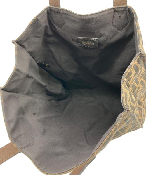 FENDI（フェンディ）FENDI (フェンディ) FENDI ズッカ トートバッグ ベージュ×ブラウンの古着・服飾アイテム