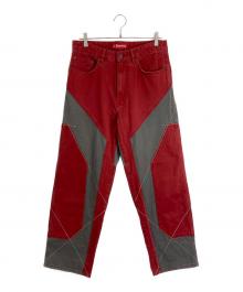 SUPREME（シュプリーム）の古着「2-Tone Paneled Jean」｜グレー×レッド
