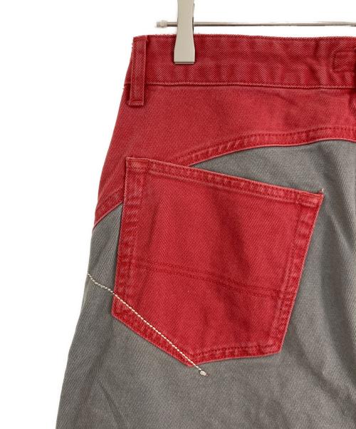SUPREME（シュプリーム）SUPREME (シュプリーム) 2-Tone Paneled Jean グレー×レッド サイズ:30の古着・服飾アイテム