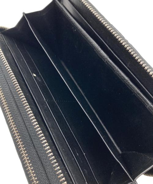 Maturi Japan（マトゥーリ ジャパン）Maturi Japan (マトゥーリ ジャパン) クロコダイル ダブルラウンドファスナー 長財布 ブラックの古着・服飾アイテム