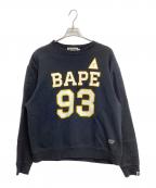 A BATHING APEア ベイシング エイプ）の古着「MILITARY PADDED RELAXED CREWNECK M」｜ブラック