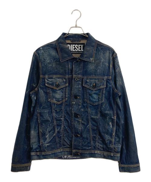 DIESEL（ディーゼル）DIESEL (ディーゼル) DIESEL 加工デニムジャケット インディゴ サイズ:Mの古着・服飾アイテム