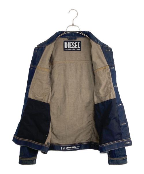 DIESEL（ディーゼル）DIESEL (ディーゼル) DIESEL 加工デニムジャケット インディゴ サイズ:Mの古着・服飾アイテム
