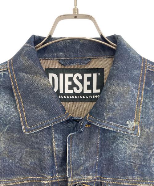 DIESEL（ディーゼル）DIESEL (ディーゼル) DIESEL 加工デニムジャケット インディゴ サイズ:Mの古着・服飾アイテム