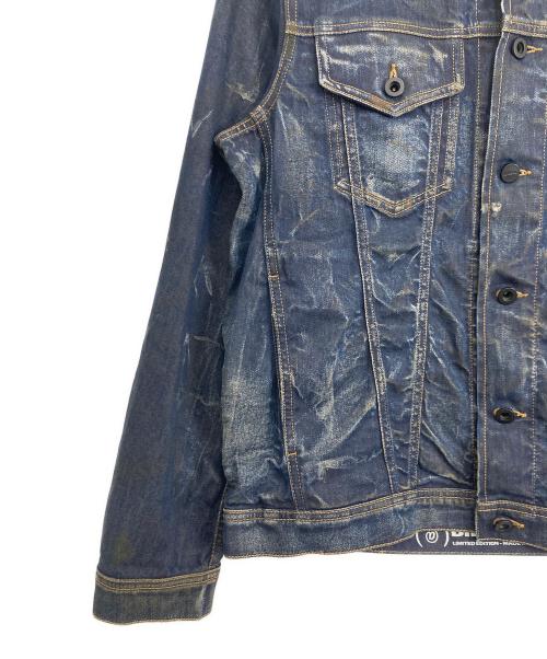 DIESEL（ディーゼル）DIESEL (ディーゼル) DIESEL 加工デニムジャケット インディゴ サイズ:Mの古着・服飾アイテム