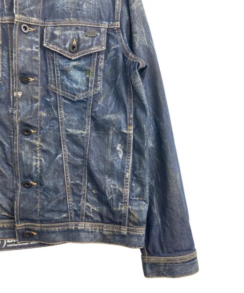 DIESEL（ディーゼル）DIESEL (ディーゼル) DIESEL 加工デニムジャケット インディゴ サイズ:Mの古着・服飾アイテム