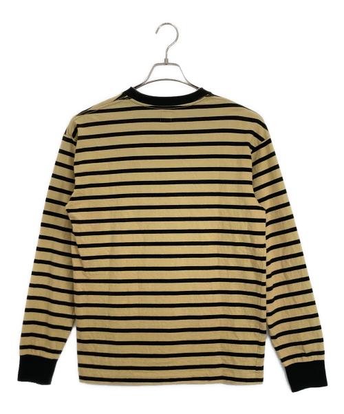 HUMAN MADE（ヒューマンメイド）HUMAN MADE (ヒューマンメイド) HUMAN MADE Striped T-shirt ブラック×ベージュ サイズ:Mの古着・服飾アイテム