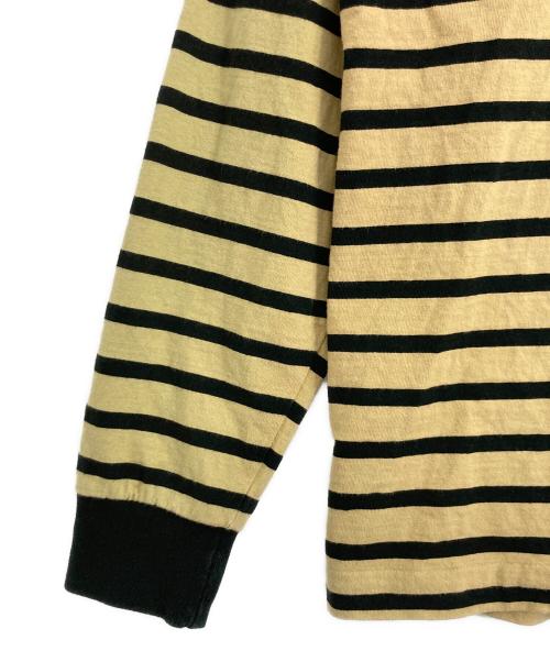 HUMAN MADE（ヒューマンメイド）HUMAN MADE (ヒューマンメイド) HUMAN MADE Striped T-shirt ブラック×ベージュ サイズ:Mの古着・服飾アイテム