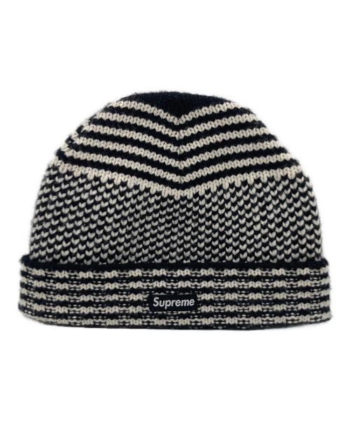 SUPREME（シュプリーム）SUPREME (シュプリーム) SUPREME Wool Jacquard Beanie ホワイト×ブラックの古着・服飾アイテム
