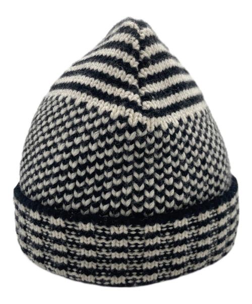 SUPREME（シュプリーム）SUPREME (シュプリーム) SUPREME Wool Jacquard Beanie ホワイト×ブラックの古着・服飾アイテム