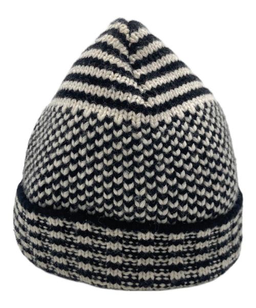 SUPREME（シュプリーム）SUPREME (シュプリーム) SUPREME Wool Jacquard Beanie ホワイト×ブラックの古着・服飾アイテム