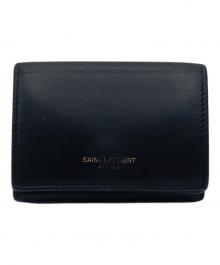 Saint Laurent Paris（サンローランパリ）の古着「SAINT LAURENT 3つ折り財布」｜ブラック