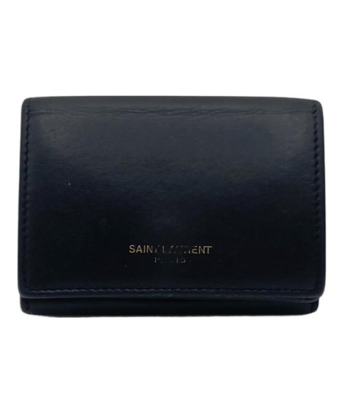 Saint Laurent Paris（サンローランパリ）Saint Laurent Paris (サンローランパリ) SAINT LAURENT 3つ折り財布 ブラックの古着・服飾アイテム