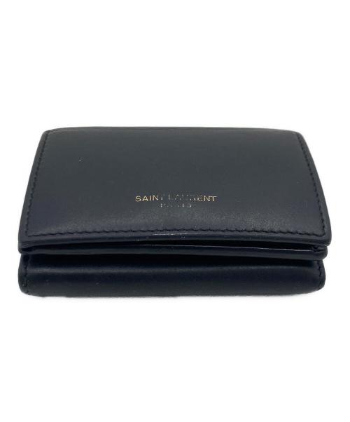 Saint Laurent Paris（サンローランパリ）Saint Laurent Paris (サンローランパリ) SAINT LAURENT 3つ折り財布 ブラックの古着・服飾アイテム