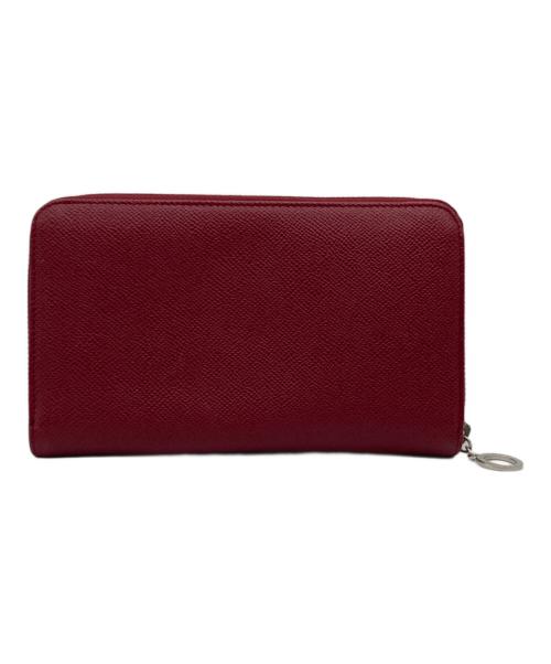 BVLGARI（ブルガリ）BVLGARI (ブルガリ) BVLGARI ラウンドファスナー長財布  レッドの古着・服飾アイテム