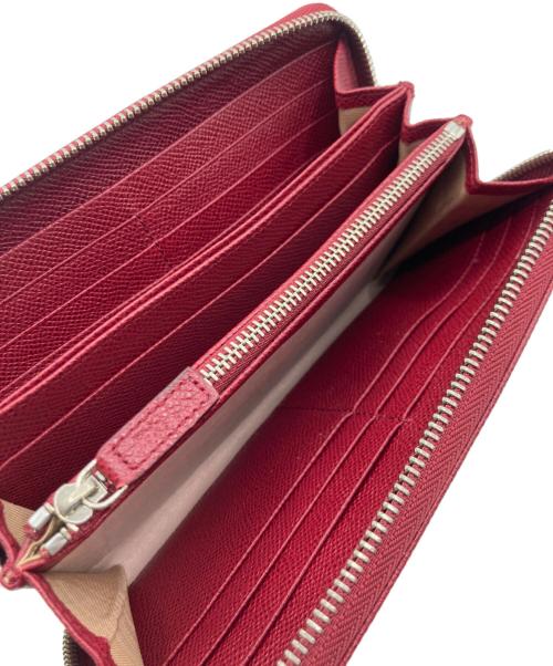 BVLGARI（ブルガリ）BVLGARI (ブルガリ) BVLGARI ラウンドファスナー長財布  レッドの古着・服飾アイテム