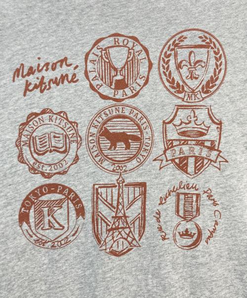 maison kitsune（メゾンキツネ）maison kitsune (メゾンキツネ) Ivy League T-Shirt グレー サイズ:Sの古着・服飾アイテム