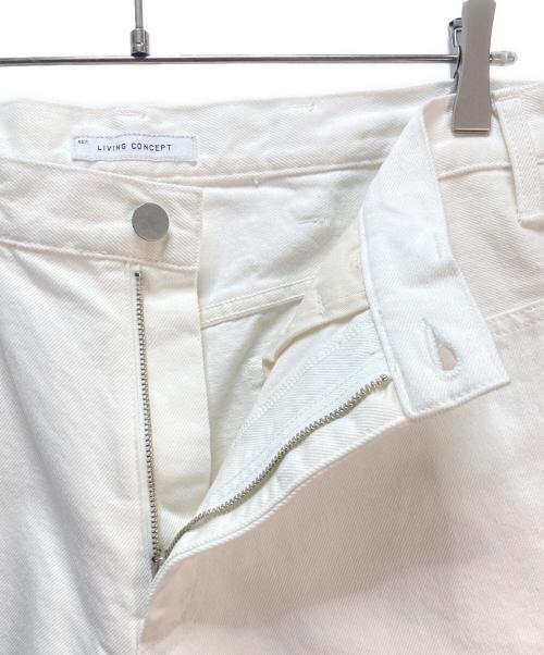 LIVING CONCEPT（リビングコンセプト）LIVING CONCEPT (リビングコンセプト) 5POCKET DENIM PANTS ホワイト サイズ:L 未使用品の古着・服飾アイテム