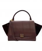CELINEセリーヌ）の古着「CELINE (セリーヌ) 　トラペーズ」｜ワインレッド