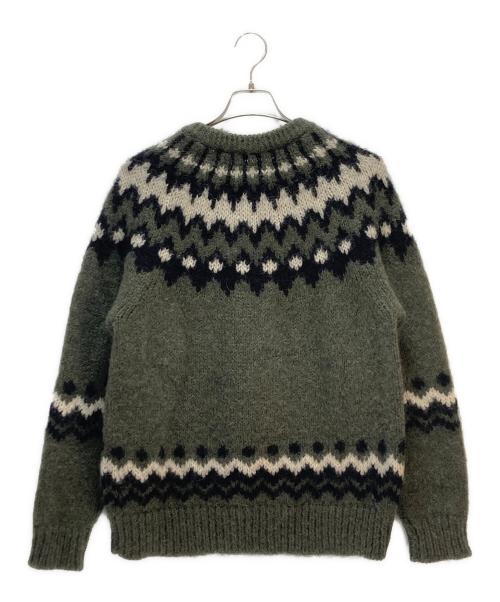 BATONER（バトナ―）BATONER (バトナ―) BATONER MOHAIR NORDIC CREW NECK グリーン サイズ:1の古着・服飾アイテム