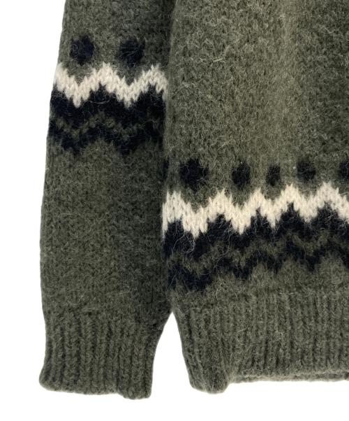 BATONER（バトナ―）BATONER (バトナ―) BATONER MOHAIR NORDIC CREW NECK グリーン サイズ:1の古着・服飾アイテム