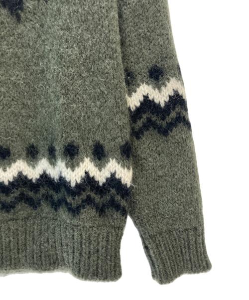 BATONER（バトナ―）BATONER (バトナ―) BATONER MOHAIR NORDIC CREW NECK グリーン サイズ:1の古着・服飾アイテム