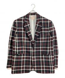 MARNI（マルニ）の古着「MARNI (マルニ) テーラードジャケット」｜ブラック×レッド