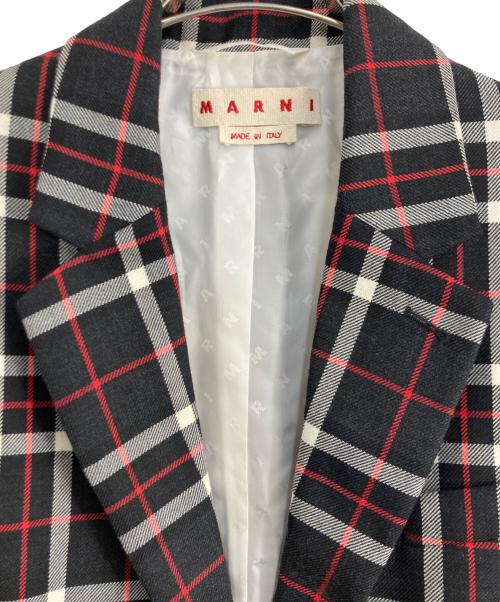 MARNI（マルニ）MARNI (マルニ) MARNI (マルニ) テーラードジャケット ブラック×レッド サイズ:44の古着・服飾アイテム