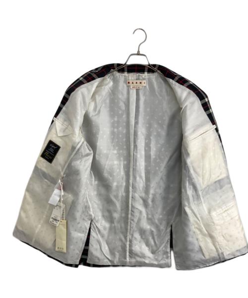 MARNI（マルニ）MARNI (マルニ) MARNI (マルニ) テーラードジャケット ブラック×レッド サイズ:44の古着・服飾アイテム