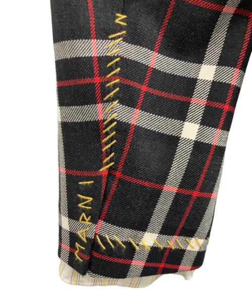 MARNI（マルニ）MARNI (マルニ) MARNI (マルニ) テーラードジャケット ブラック×レッド サイズ:44の古着・服飾アイテム