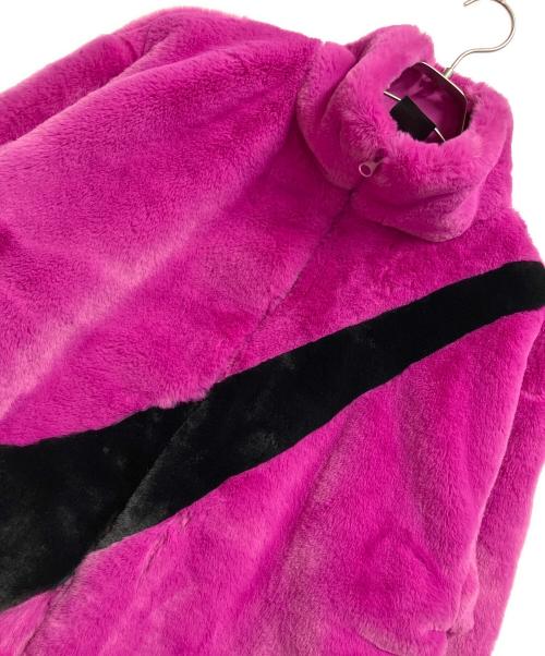 NIKE（ナイキ）NIKE (ナイキ) フェイクファージャケット パープル×ブラック サイズ:Lの古着・服飾アイテム