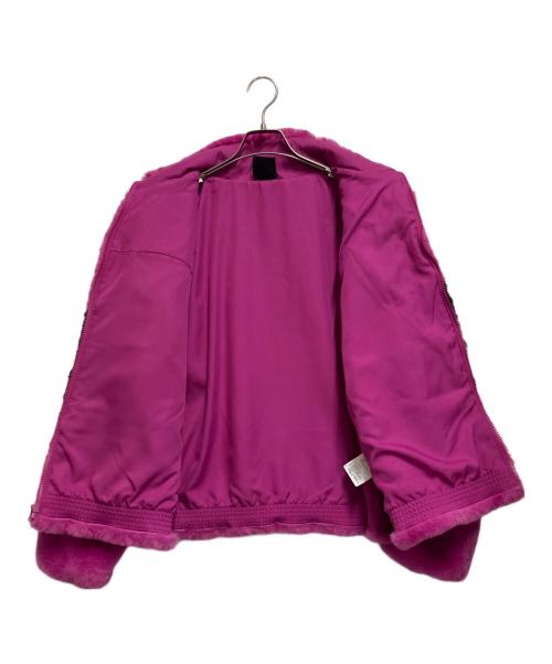 NIKE（ナイキ）NIKE (ナイキ) フェイクファージャケット パープル×ブラック サイズ:Lの古着・服飾アイテム