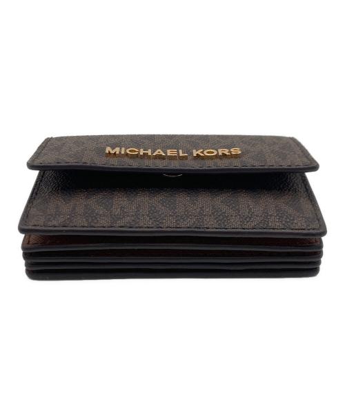 MICHAEL KORS（マイケル・コース）MICHAEL KORS (マイケルコース) MICHAEL KORS 総柄カードケース ブラウンの古着・服飾アイテム