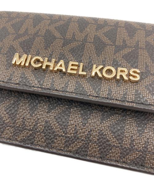 MICHAEL KORS（マイケル・コース）MICHAEL KORS (マイケルコース) MICHAEL KORS 総柄カードケース ブラウンの古着・服飾アイテム