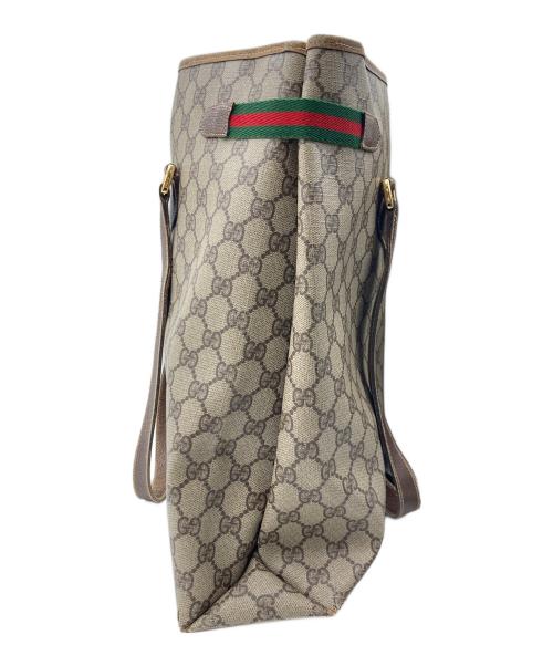 GUCCI（グッチ）GUCCI (グッチ) GUCCI オールドグッチ トートバッグ ブラウン×ベージュの古着・服飾アイテム