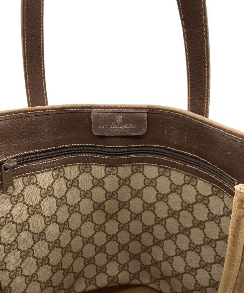 GUCCI（グッチ）GUCCI (グッチ) GUCCI オールドグッチ トートバッグ ブラウン×ベージュの古着・服飾アイテム