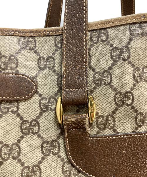 GUCCI（グッチ）GUCCI (グッチ) GUCCI オールドグッチ トートバッグ ブラウン×ベージュの古着・服飾アイテム