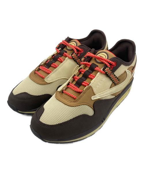 NIKE（ナイキ）NIKE (ナイキ) Travis Scott (トラヴィススコット) NIKE AIR MAX 1/CJ アイボリー×ブラウン サイズ:US 9 未使用品の古着・服飾アイテム