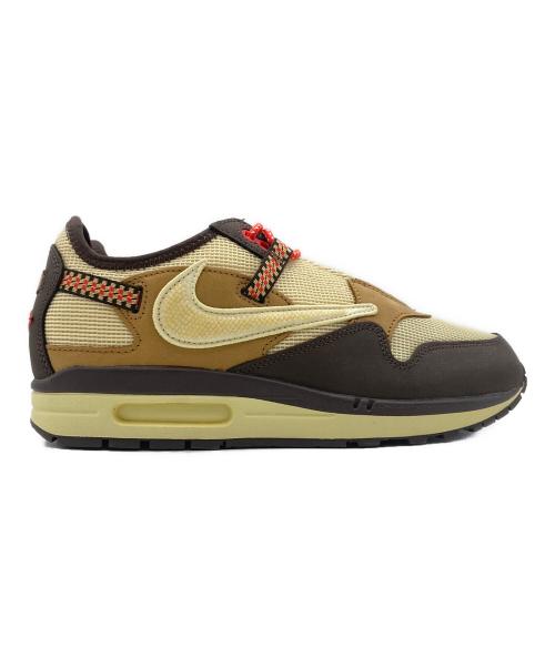 NIKE（ナイキ）NIKE (ナイキ) Travis Scott (トラヴィススコット) NIKE AIR MAX 1/CJ アイボリー×ブラウン サイズ:US 9 未使用品の古着・服飾アイテム